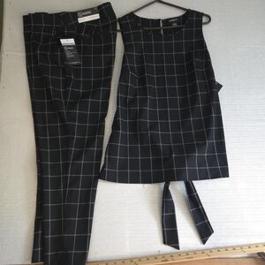 Liz Claiborne Modern Romance 2 Piece Plaid Work Outfit NEW & SUPER CUTE!!!!!!